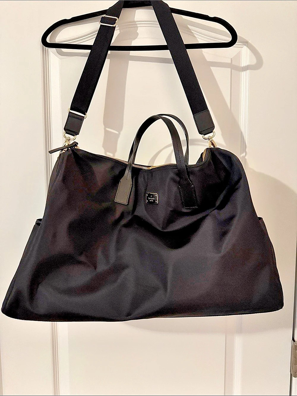 kate spade new york Kate Spade Chelsea Nylon Large Weekender Travel Bag Black
